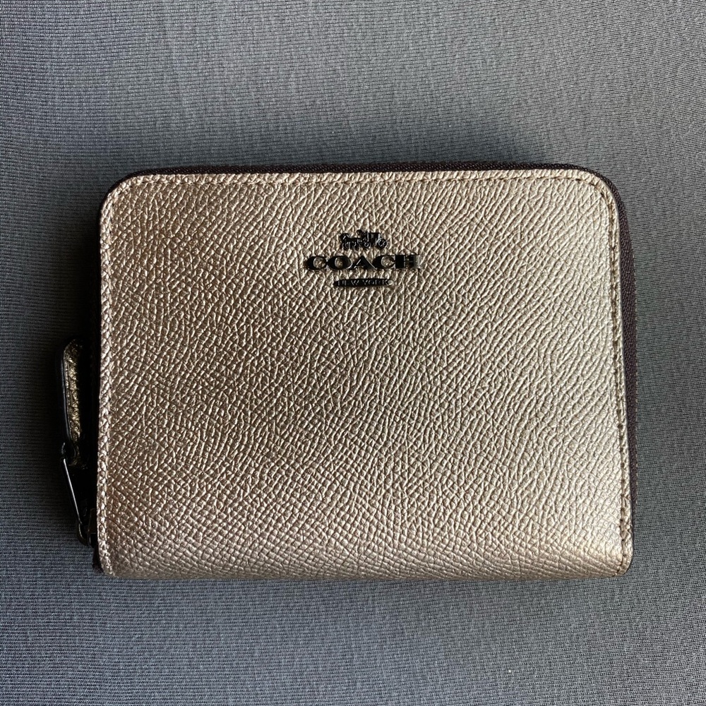 Brand New Gold Coach Wallet